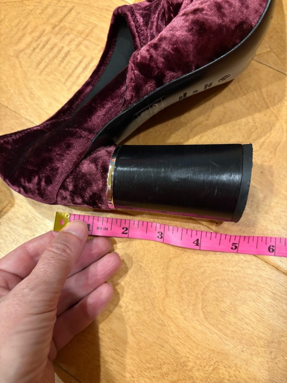 3.1 Phillip Lim Kyoto ankle booties crushed burgundy velvet high heel sz 41 10 - Picture 11 of 11
